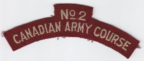 Embroidered No 2 CAUC titles. Chain link stitch oyster on green, silver on maroon. Universities not identified