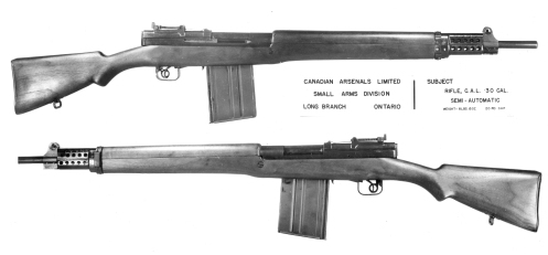 Canadian Arsenals Ltd. EX2 prototype automatic rifle, chambered to the US T65 .30-06 round. MilArt photo archives 